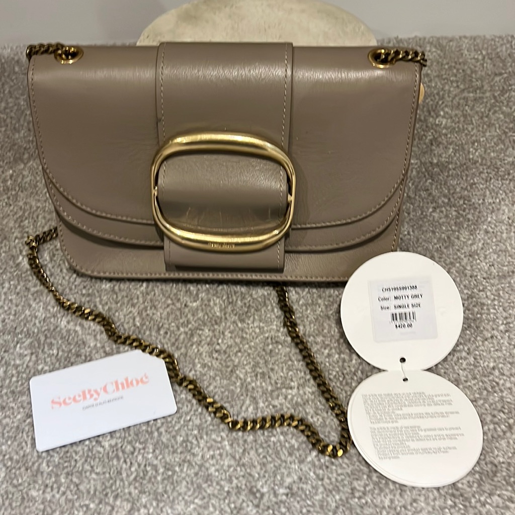 See By Chloe Clutch In Motty Grey Color